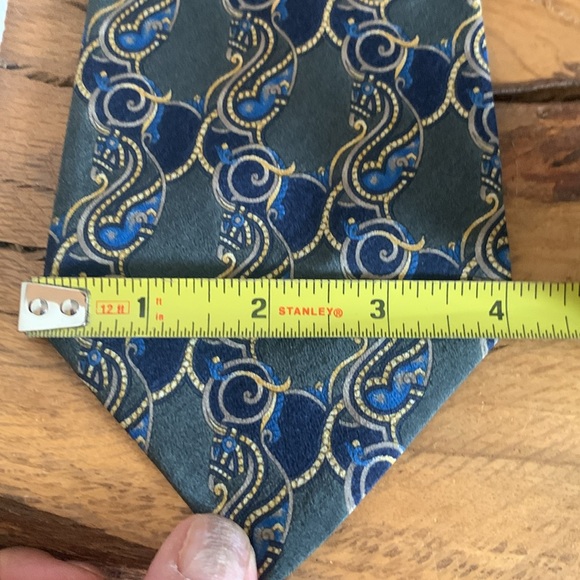 MMA METROPOLITAN MUSEUM OF ART VINTAGE NECKTIE,100% SILK, VINTAGE TEXTILE PRINT - Picture 7 of 10